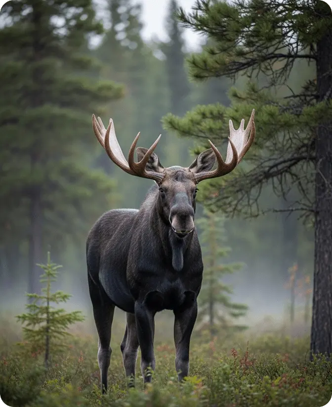 Canadian Moose in the forest